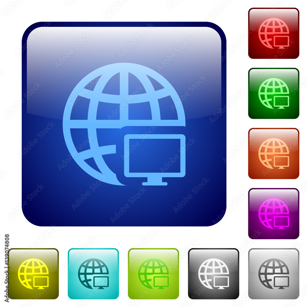 Poster remote terminal color square buttons