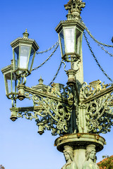 Fototapeta na wymiar Prague, famous lamp statue, Czech Republic