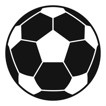 Football soccer ball icon, simple style