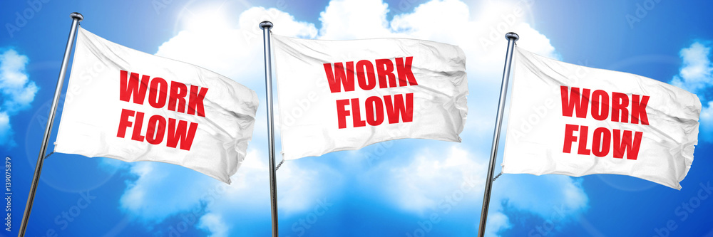Aufkleber workflow, 3d rendering, triple flags