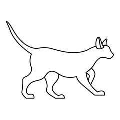 Cat icon, outline style