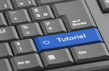 Touche tutoriel bleu