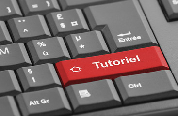 Touche tutoriel rouge