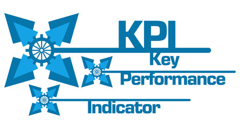 KPI - Key Performance Indicator Abstract Blue Gears Background 