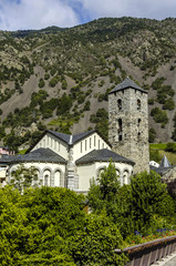 Fototapeta na wymiar Andorra La Vella, church St. Esteve, Andorra