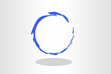 Illustration of blue round design
