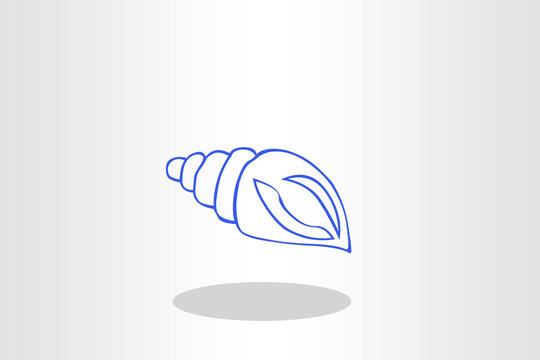 Illustration of blue seashell