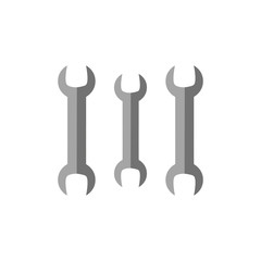 Wrench icon in trendy flat style.