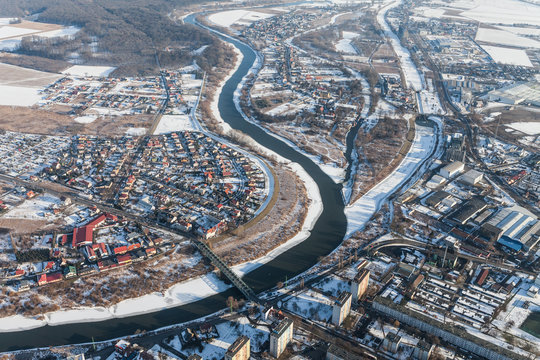 aerial  view of the Olawa city