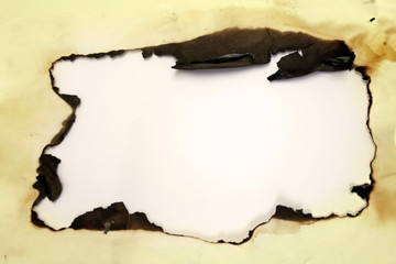 Burned old paper. Background image