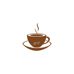sketch of coffee cup, stylized vector icon