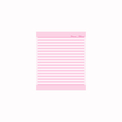 Pink note paper.