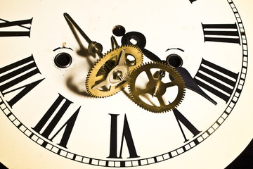 Close Up Of Roman Numeral Clock Face