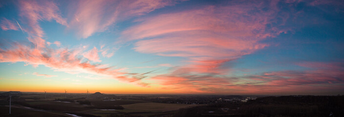 Panorama vom Sonnuntergang