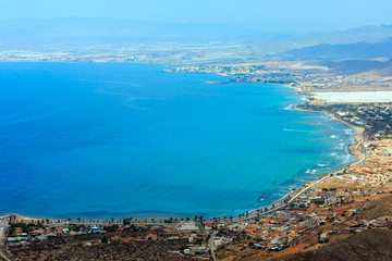 Mediterranean Sea coastline (Cartagena, Spain).