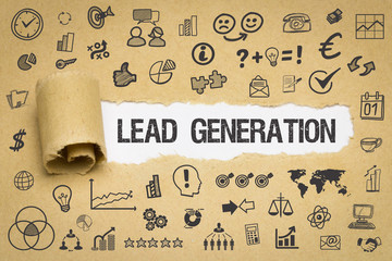 Lead Generation / Papier mit Symbole