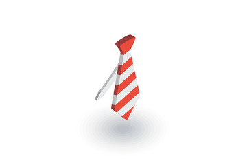 tie isometric flat icon. 3d vector colorful illustration. Pictogram isolated on white background
