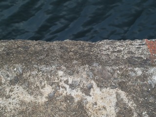 古い岸壁　クローズアップ