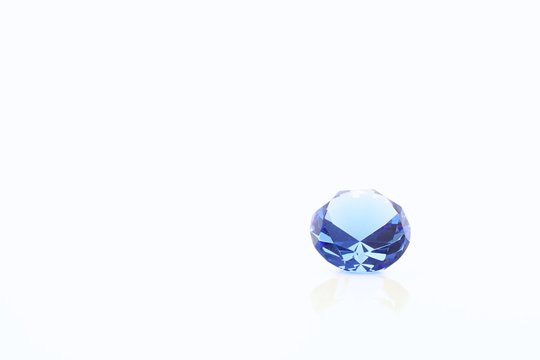 Large Blue Diamond with White Background