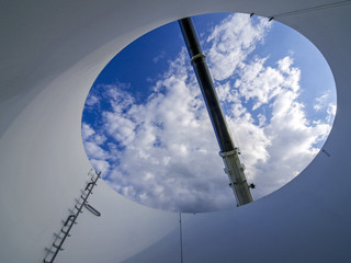 Windpark Parndorf, Austria, construction of a wind mill, Burgenl