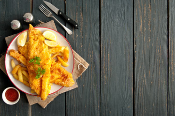 Fish and chips background
