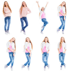 Naklejka premium woman isolated collage
