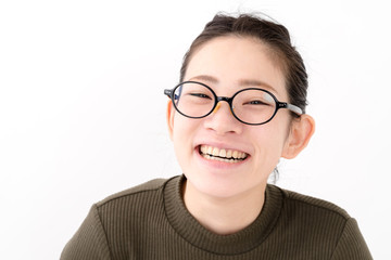 Fototapeta premium 眼鏡の女性