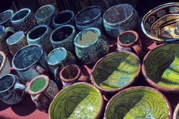 Handmade clay pots