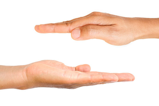 empty hand holding
