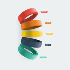 graphic steps of business infographics, vector illustration  