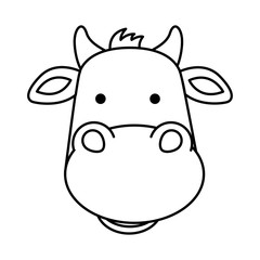 cute ox manger character vector illustration design