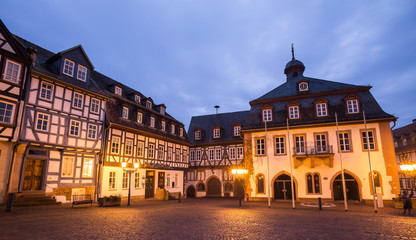 Fototapeta na wymiar historic city gelnhausen germany in the evening