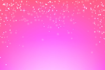 Abstract pink background with glowing particles. Vector background of falling snow. Stock vector illustration
