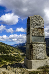 Pyrenees, memorial stone, France