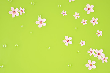 Cherry flowers background. 3D rendering.