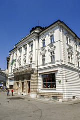 Fototapeta na wymiar Ljubljana, building at Preseren square, Slovenia