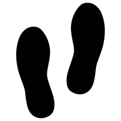 Zwei abstrakte Fußabdrücke / schwarz-weiß, Vektor, freigestellt