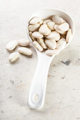 white beans on the table