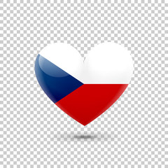 Czech Flag Heart Icon