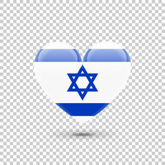 Israeli Flag Heart Icon