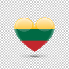 Lithuanian Flag Heart Icon