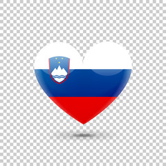 Slovenian Flag Heart Icon