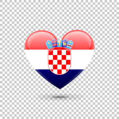 Croatian Flag Heart Icon