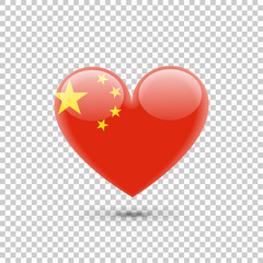 Chinese Flag Heart