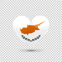 Cyprus Flag Heart Icon