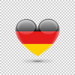 German Flag Heart Icon