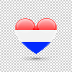 Dutch Flag Heart Icon