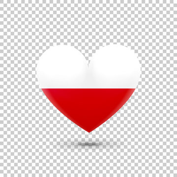 Polish Flag Heart Icon