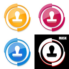  okrągła ikona 3D z blaskiem zestaw  © vempireart