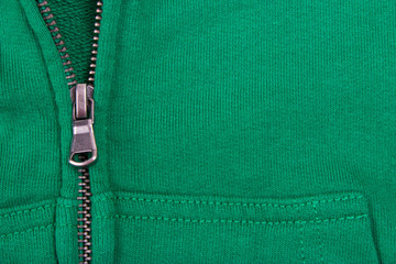 Close up of Zipper  partly open